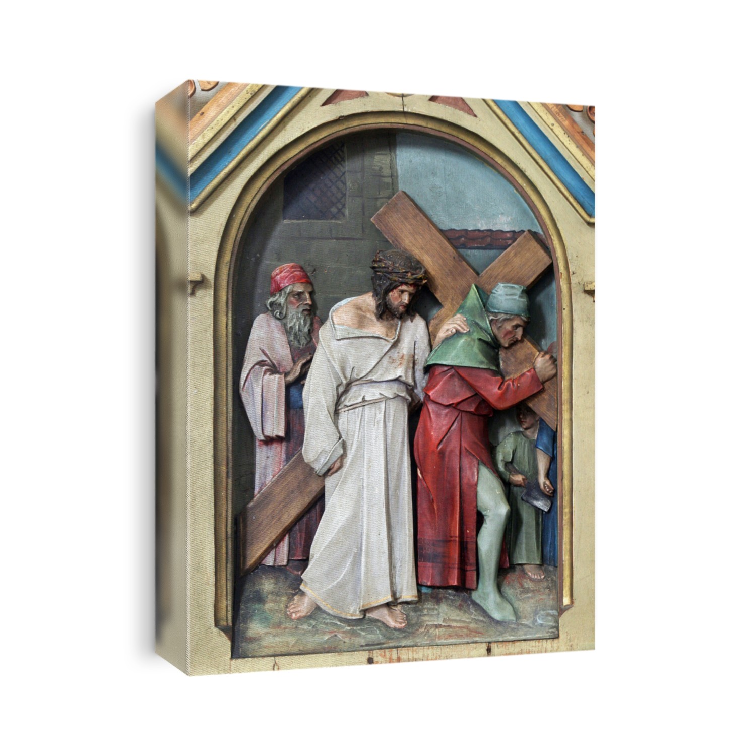5th Stations of the Cross, Simon of Cyrene carries the cross