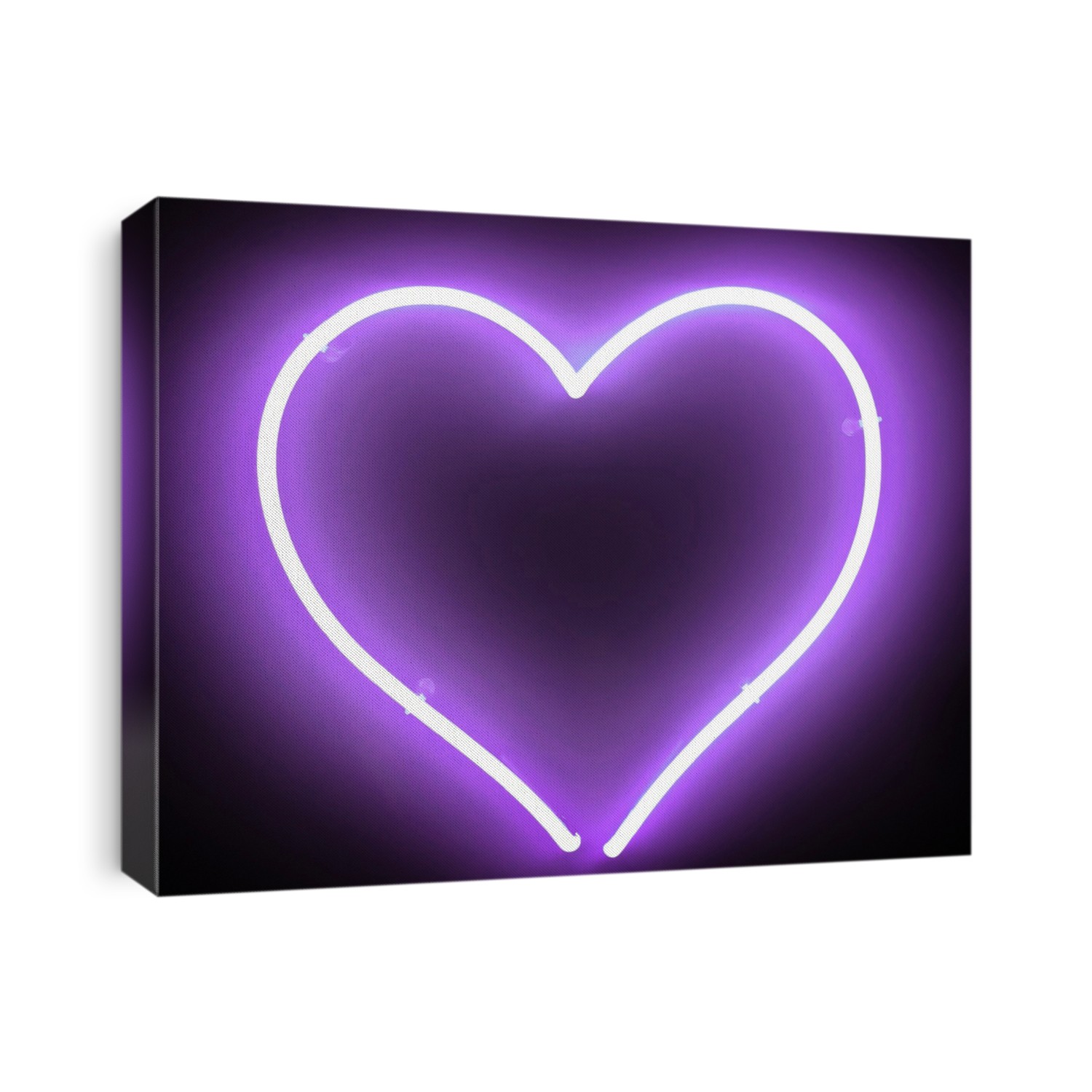 Neon heart light shape