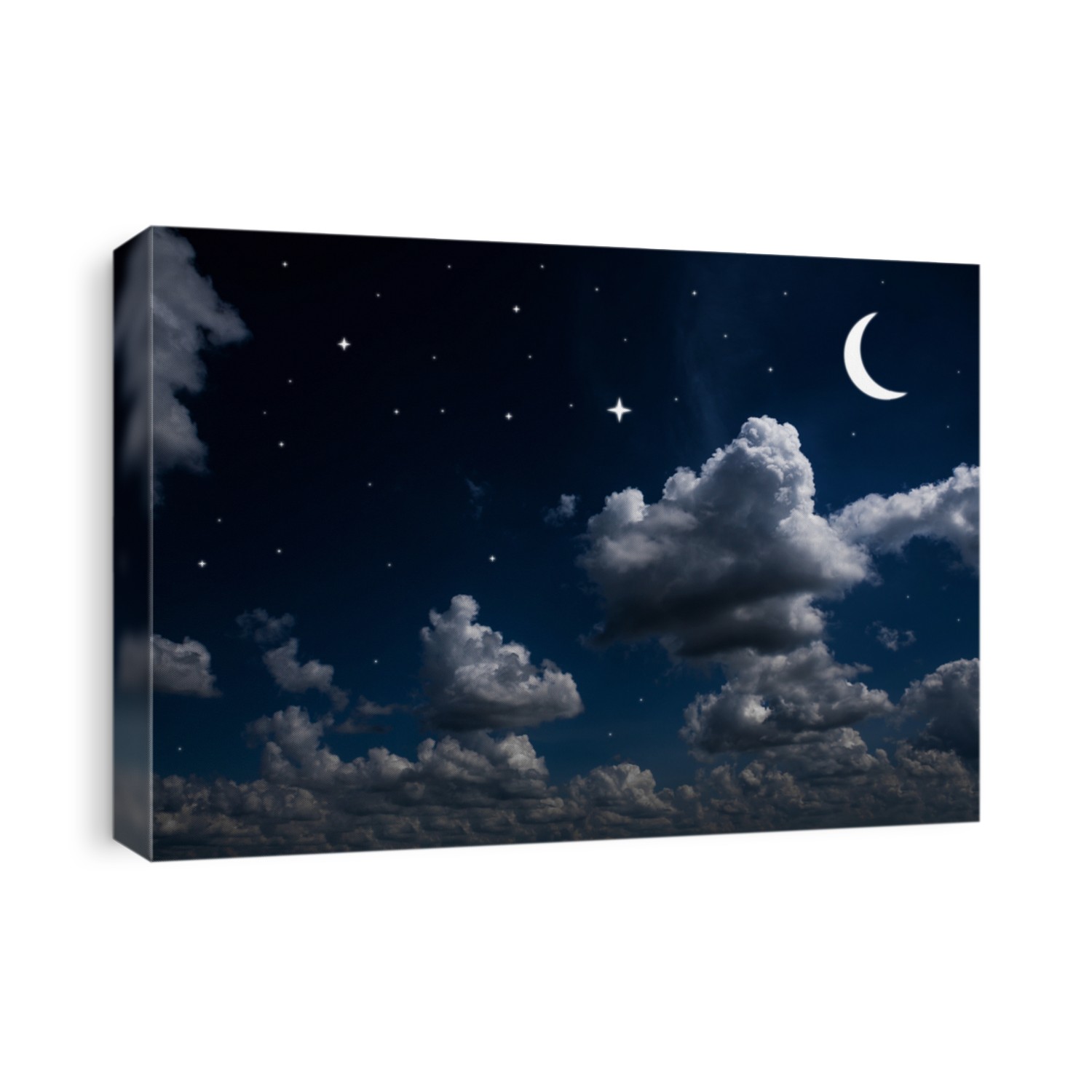 backgrounds night sky with stars and moon and beautiful clouds 